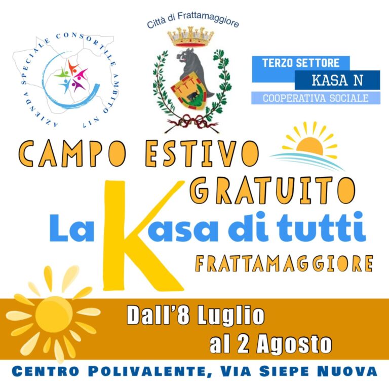 Frattamaggiore: parte in città il primo Campo Estivo completamente gratuito Frattamaggiore: parte in città il primo Campo Estivo completamente gratuito