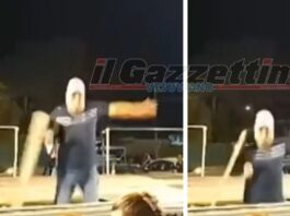 Gigione disavventura cade dal palco