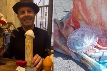 Napoli, condom giganti e statuette falliche dedicate al fantomatico Pulcinella. I figli di Gaetano Pesce: “Non doveva andare così”