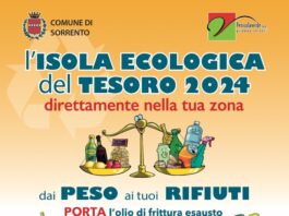 A Sorrento, fino a dicembre, l'Isola Ecologica del Tesoro