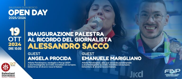 Napoli, Vomero: sabato 19 ottobre Open Day all’Istituto Salesiani con inaugurazione palestra dedicata al giornalista Alessandro Sacco