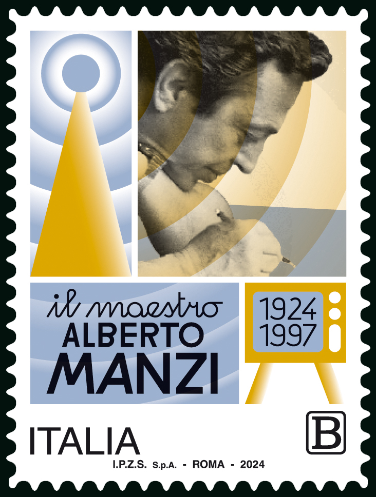 Poste Italiane, emissione francobollo commemorativo di Alberto Manzi Poste Italiane, emissione francobollo commemorativo di Alberto Manzi