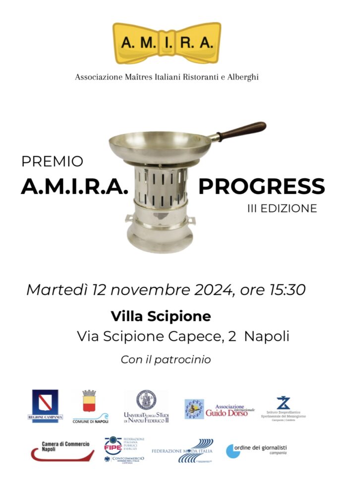 Napoli: a Villa Scipione, la consegna dei Premi AMIRA Progress 2024