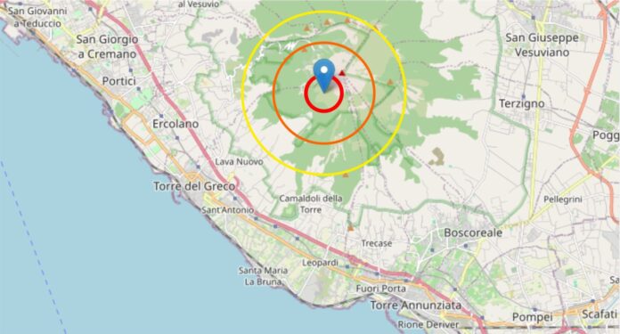 Terremoto stasera a Torre del Greco: scossa di magnitudo 2.8 sul Vesuvio