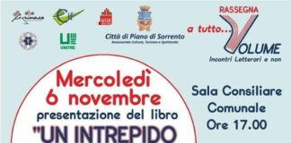 Piano di Sorrento, mercoledì 6 novembre la presentazione di "Un intrepido viaggio ieri, oggi e..." di Antonino Morvillo