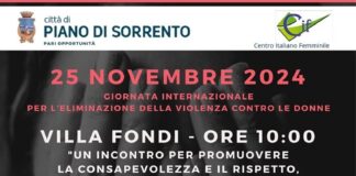 Piano di Sorrento, giornata internazionale per l'eliminazione della violenza contro le donne