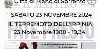 Piano di Sorrento ricorda le vittime del terremoto del 23 novembre 1980