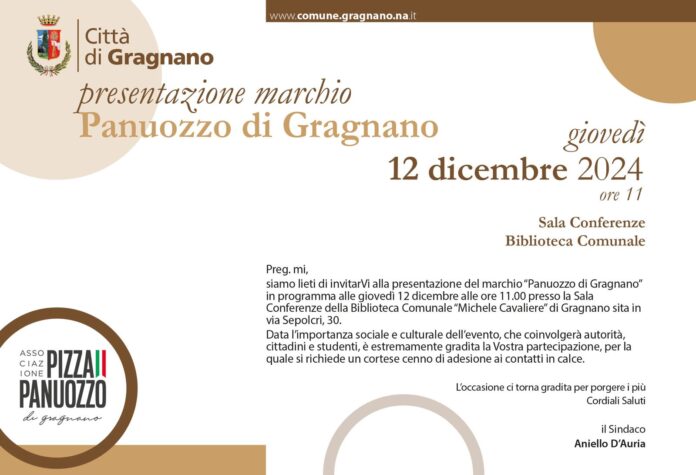 Gragnano e il panuozzo, una storia d’amore infinita: riconosciuto il marchio ufficiale