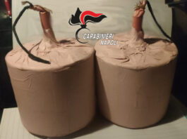 San Gennaro Vesuviano, sorprese e arrestate 2 persone con 3 chili di esplosivo micidiale