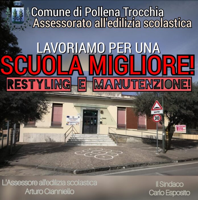 Pollena Trocchia: plesso Fusco, al via i lavori di messa in sicurezza e manutenzione straordinaria