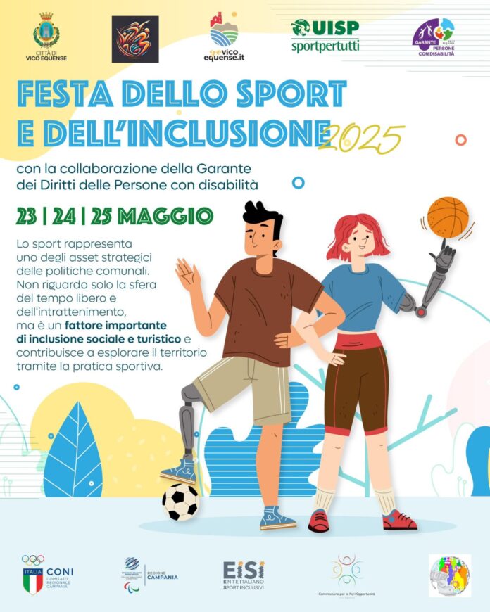 Vico Equense, al via la seconda edizione della “Festa dello Sport e dell’Inclusione”