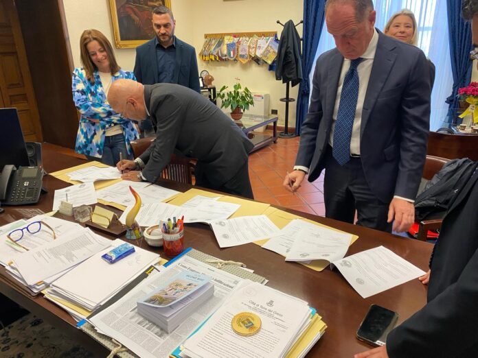 Torre del Greco, firmato il protocollo d’intesa con la Fondazione Convivenza Vesuvio