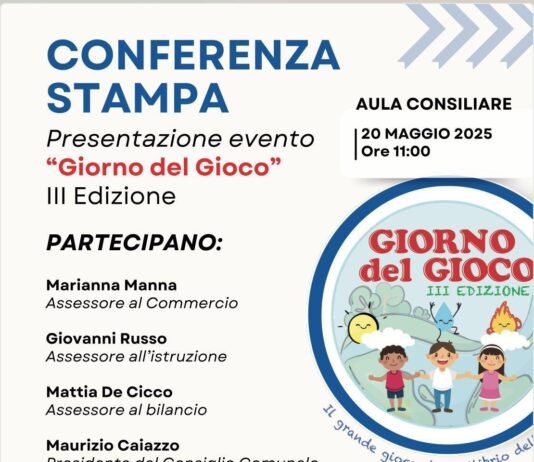 Pomigliano d’Arco, il 20 maggio la conferenza di presentazione della III edizione del “Giorno del Gioco”