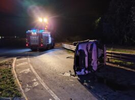Eboli, incidente nella notte: auto si ribalta sulla litoranea, tre donne ferite