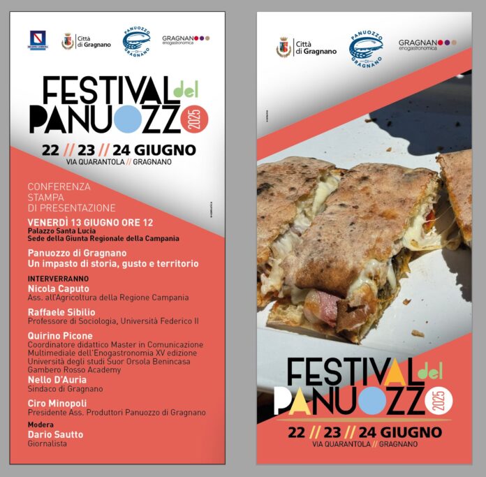 Gragnano: torna il Festival del Panuozzo, presentazione a Napoli il 13 giugno
