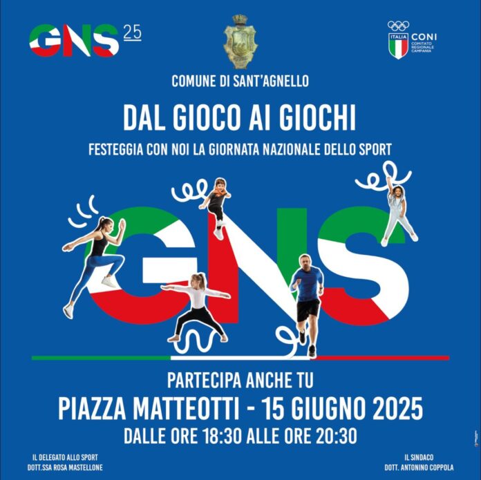 Sant’Agnello celebra la Giornata Nazionale dello Sport con il CONI: ospiti speciali e tante attività in piazza