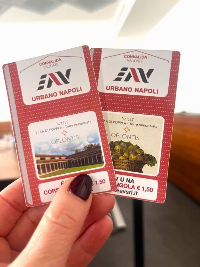 Torre Annunziata, al via la distribuzione dei ticket EAV dedicati ad Oplontis