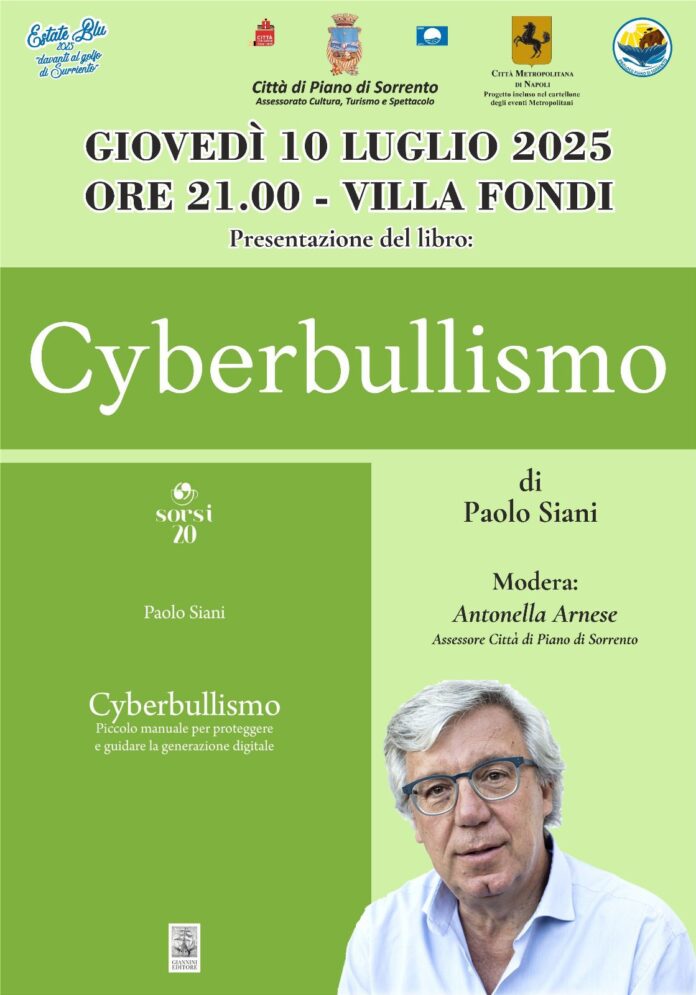 Cyberbullismo, a Villa Fondi la presentazione del libro di Paolo Siani