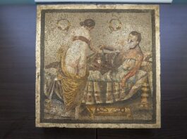Pompei, mosaico trafugato durante la Seconda guerra mondiale restituito al Parco Archeologico