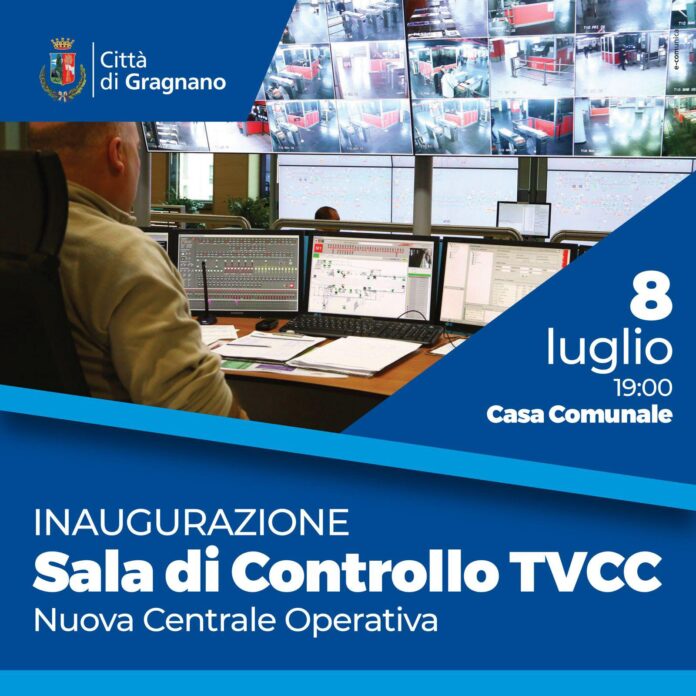Gragnano inaugura la nuova Sala di Controllo TVCC: presidio di sicurezza e tecnologia per il territorio