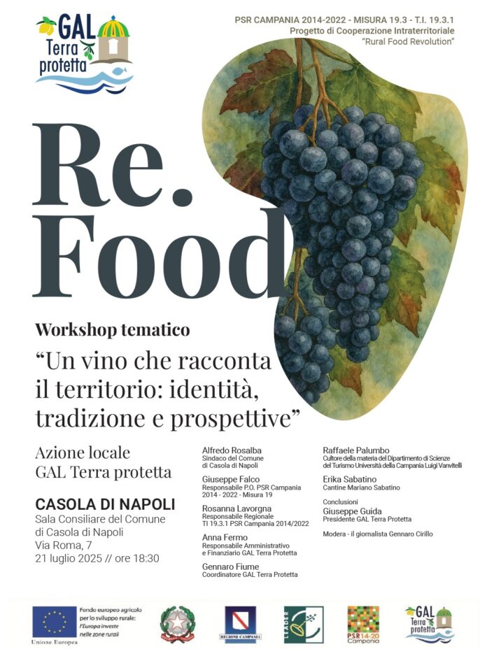 Casola di Napoli celebra il vino identitario: il progetto Re-Food fa tappa nel cuore dei Monti Lattari
