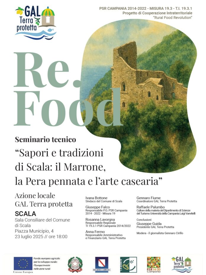 Il GAL Terra Protetta fa tappa a Scala: il progetto Re-Food nel borgo del castagno e dei sapori perduti