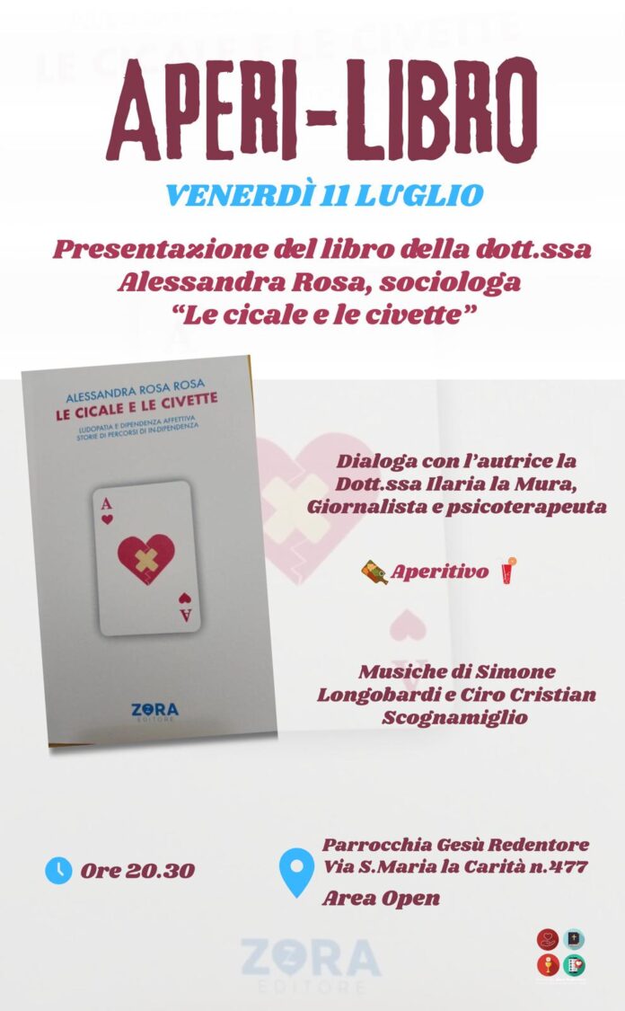 Santa Maria la Carità, “Le cicale e le civette”: un viaggio tra dipendenza affettiva e ludopatia con la sociologa Alessandra Rosa Rosa