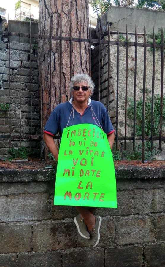 Abbattimento del pino secolare al Vomero: Carmine Attanasio, “dovete abbattere prima me” Abbattimento del pino secolare al Vomero: Carmine Attanasio, “dovete abbattere prima me”