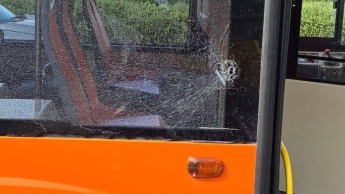 Napoli, sassi contro autobus ANM a Poggioreale: vetrata in frantumi, nessun ferito Napoli, sassi contro autobus ANM a Poggioreale: vetrata in frantumi, nessun ferito