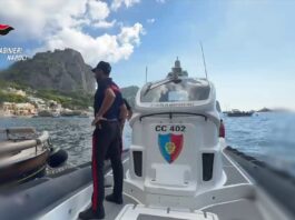 Capri: controlli dei Carabinieri in mare, 17 sanzioni per violazioni al codice della navigazione