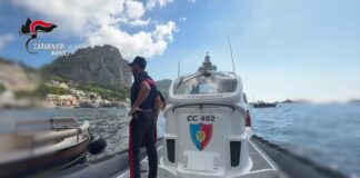 Capri: controlli dei Carabinieri in mare, 17 sanzioni per violazioni al codice della navigazione