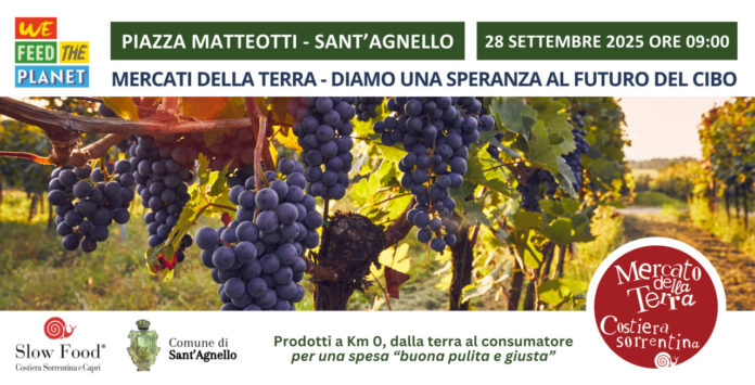 Sant’Agnello, torna il Mercato della Terra Slow Food: prodotti locali e biodiversità in piazza