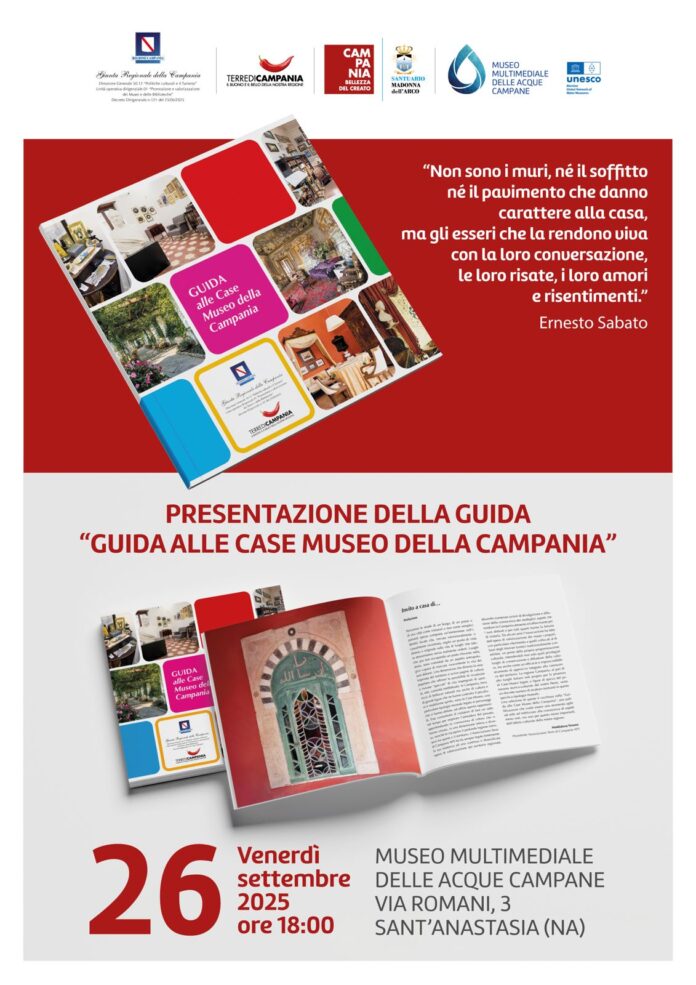 “Guida alle Case Museo della Campania”: a Sant’Anastasia si presenta la pubblicazione