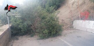 Bacoli, frana a via Scalandrone: strada invasa da detriti e pali elettrici, traffico bloccato