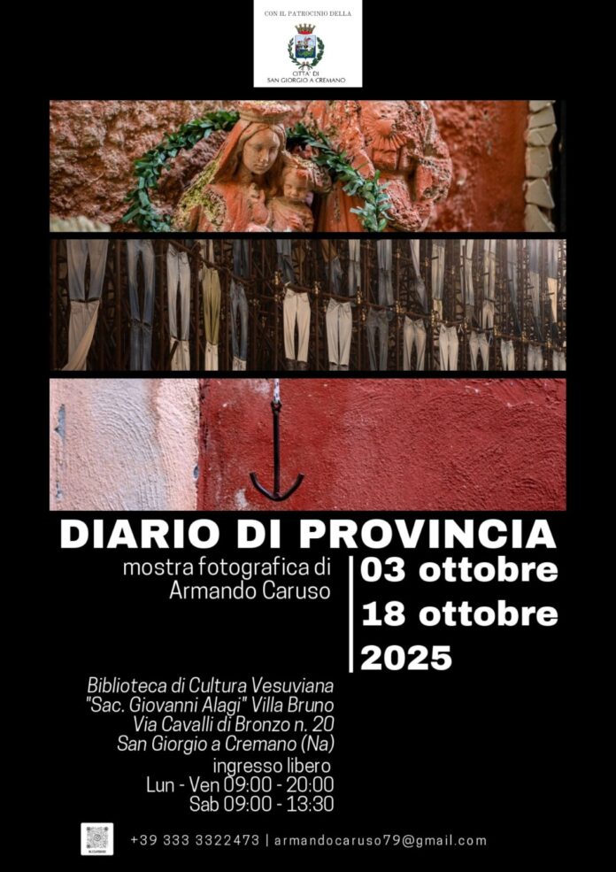 San Giorgio a Cremano, a Villa Bruno la mostra fotografica "Diario di Provincia" di Armando Caruso