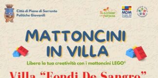 Piano di Sorrento, torna “Mattoncini in Villa”: quattro giorni di creatività e divertimento a Villa Fondi