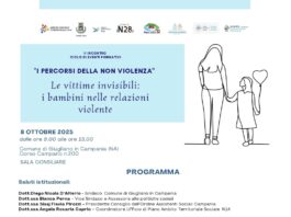 Giugliano, l’8 ottobre nuova tappa della formazione contro la violenza su donne e minori