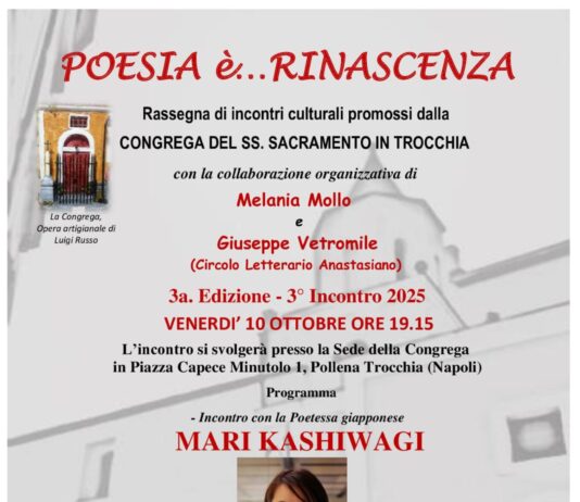 "Poesia è... Rinascenza", in Congrega arriva la poetessa giapponese Mari Kashiwagi