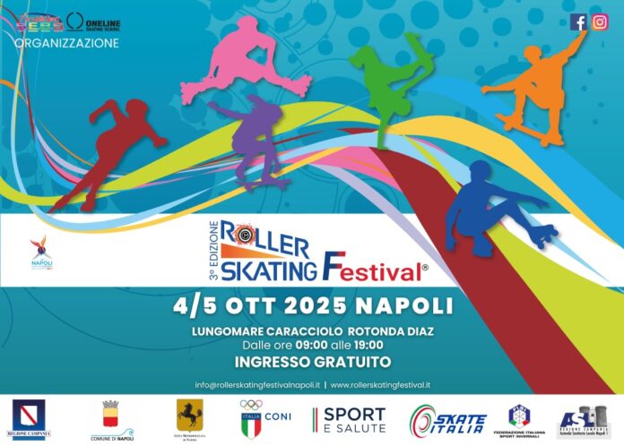 Roller Skating Festival Napoli 2025: il più grande evento di pattinaggio su rotelle del sud Italia
