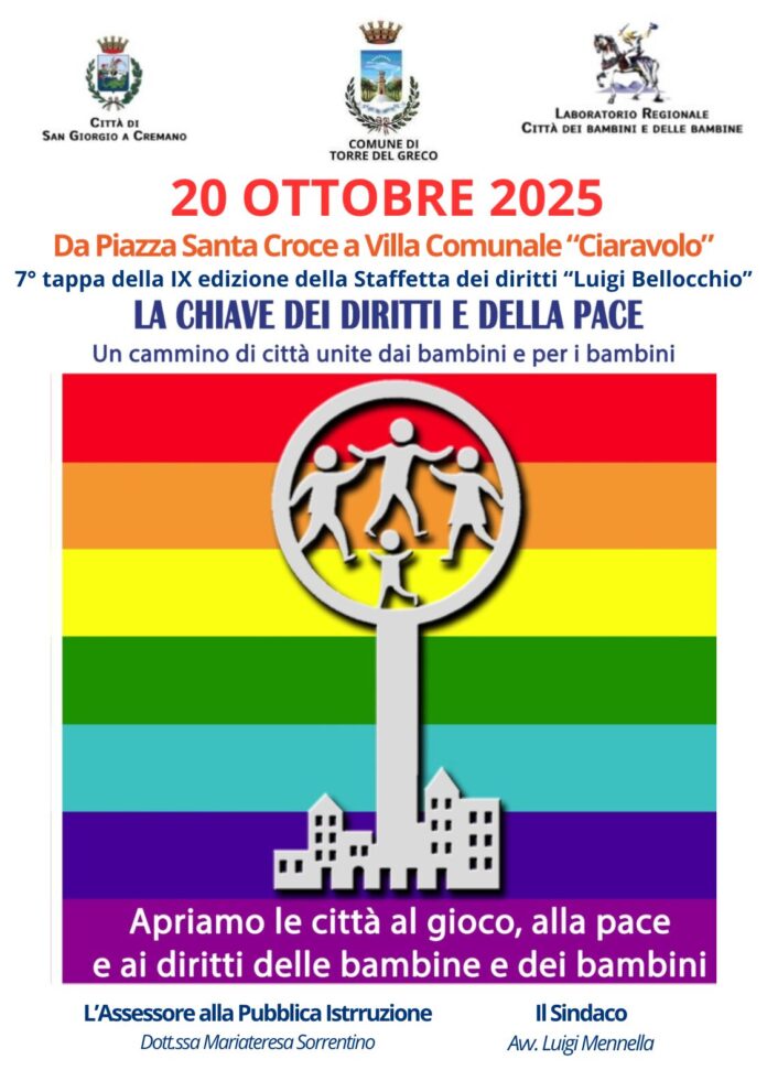 Torre del Greco accoglie la staffetta sui diritti “Luigi Bellocchio” Torre del Greco accoglie la staffetta sui diritti “Luigi Bellocchio”