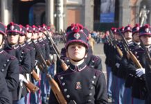 Giuramento degli allievi del 238° corso della Nunziatella in piazza del Plebiscito a Napoli