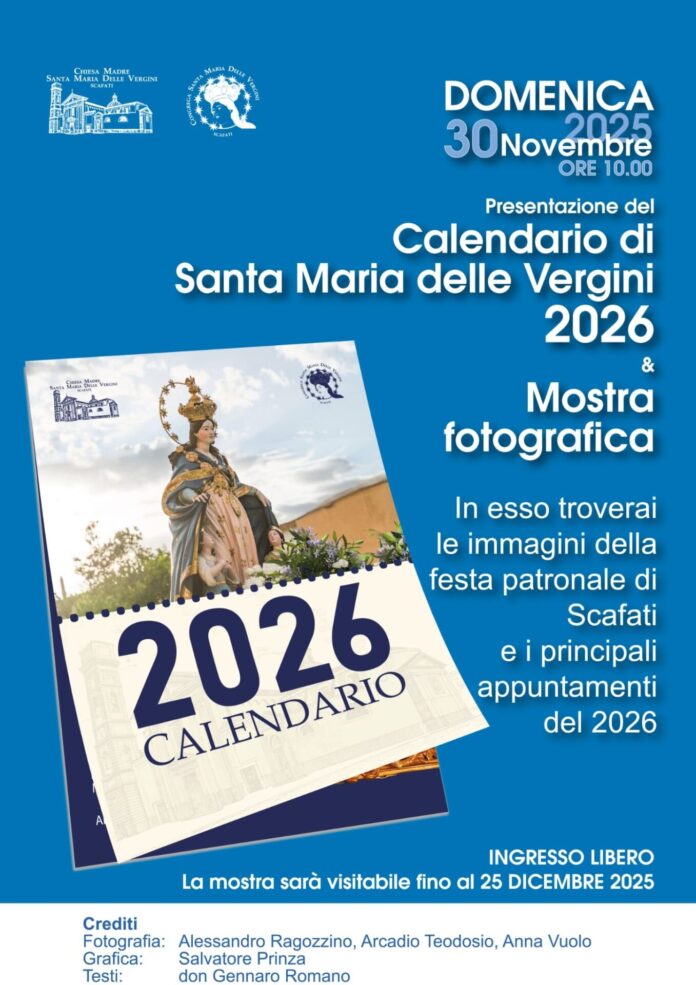 Calendario 2026 santa Maria delle Vergini Scafati