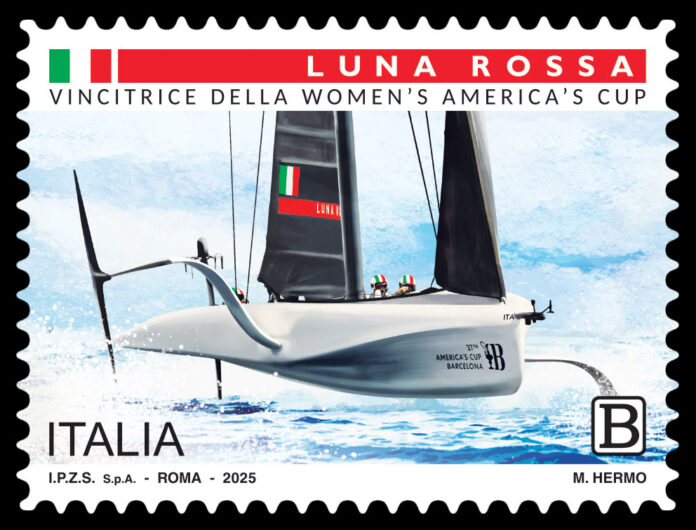 Poste Italiane: emessi due nuovi francobolli dedicati alle vittorie di Luna Rossa alla Women’s e Youth America’s Cup