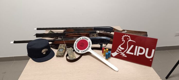 Sequestro fucili richimi bracconieri LIPU
