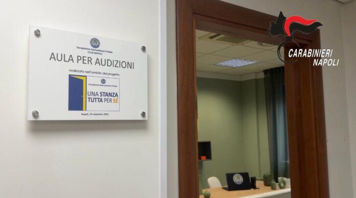 Napoli, Bagnoli: inaugurata nella caserma Cesare Battisti una nuova “Stanza tutta per sé”. È la quinta sul territorio