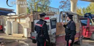 Napoli, controlli nei campi rom: trovati 400 kg di rame rubato alla R.F.I. e due pitbull maltrattati