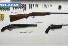 Sequestrati fucile a canne mozze e pistola antica a Nola: proseguono i controlli della Polizia contro armi e droga