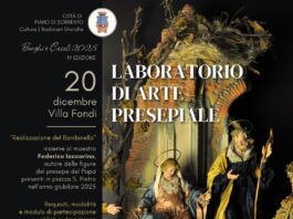 Piano di Sorrento, realizzare il Bambinello con il maestro dei pastori del presepe del Papa: a Villa Fondi il laboratorio con Federico Iaccarino