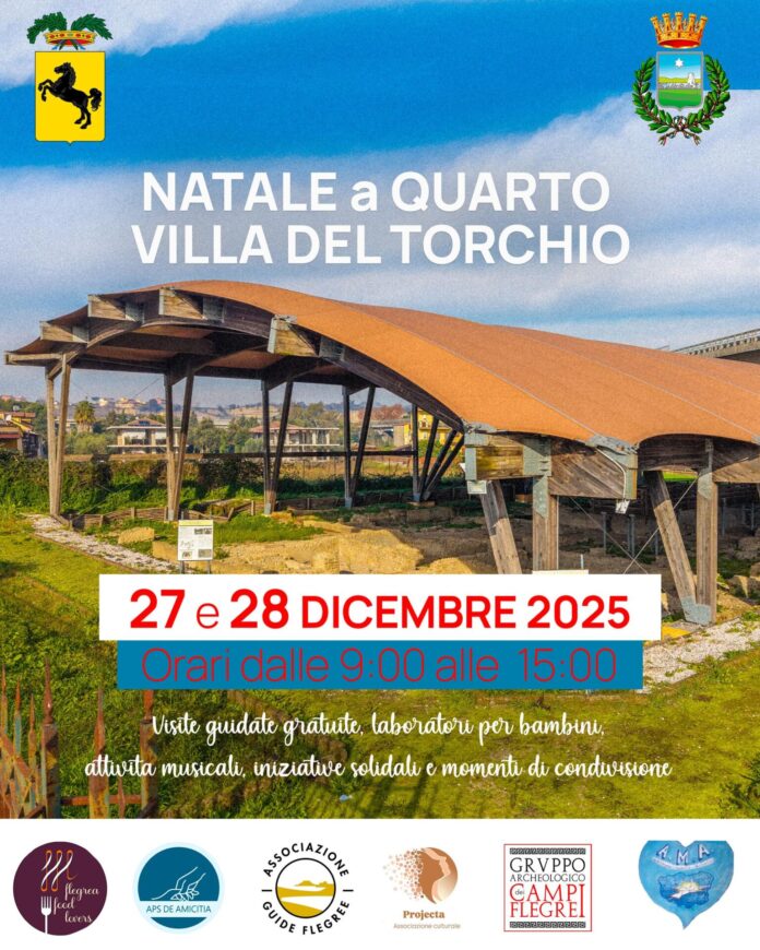 Quarto, cultura e inclusione nel cartellone natalizio: visite guidate, laboratori e musica alla Villa del Torchio