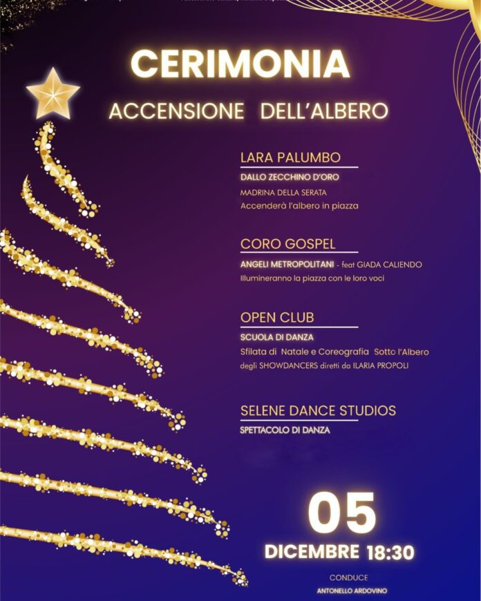 Piano di Sorrento, domani la Cerimonia di Accensione dell’Albero inaugura la rassegna “Napul’è… Natale!”